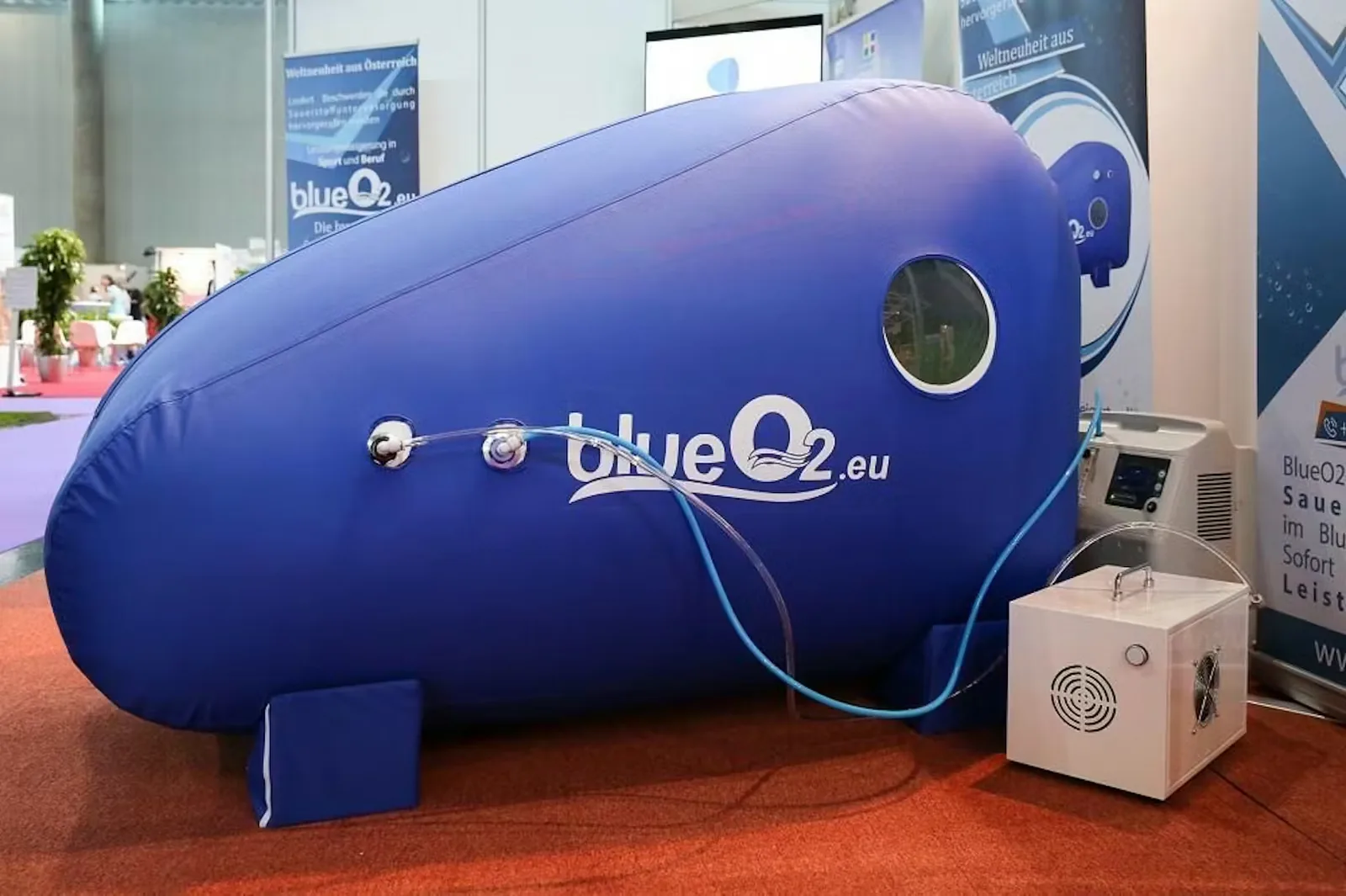 blueO2 Single Liegekammer mit Sauerstoffkonzentrator